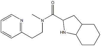 N-methyl-N-[2-(pyridin-2-yl)ethyl]-octahydro-1H-indole-2-carboxamide 化学構造式