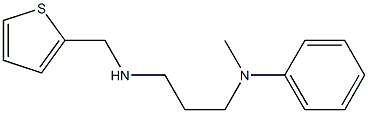 N-methyl-N-{3-[(thiophen-2-ylmethyl)amino]propyl}aniline,,结构式