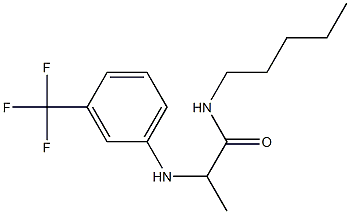 N-pentyl-2-{[3-(trifluoromethyl)phenyl]amino}propanamide Structure