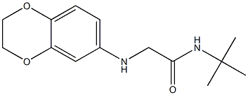 N-tert-butyl-2-(2,3-dihydro-1,4-benzodioxin-6-ylamino)acetamide,,结构式