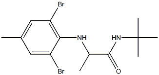 N-tert-butyl-2-[(2,6-dibromo-4-methylphenyl)amino]propanamide Structure