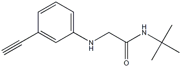 N-tert-butyl-2-[(3-ethynylphenyl)amino]acetamide 化学構造式