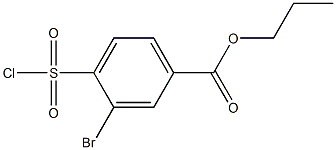 propyl 3-bromo-4-(chlorosulfonyl)benzoate Structure
