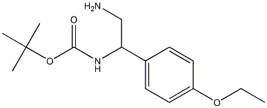 tert-butyl 2-amino-1-(4-ethoxyphenyl)ethylcarbamate 化学構造式