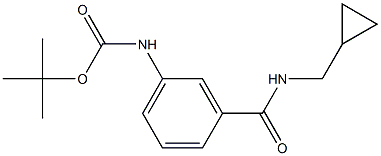 tert-butyl 3-{[(cyclopropylmethyl)amino]carbonyl}phenylcarbamate,,结构式