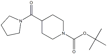 tert-butyl 4-(pyrrolidin-1-ylcarbonyl)piperidine-1-carboxylate,,结构式