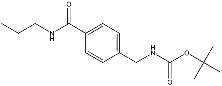 tert-butyl 4-[(propylamino)carbonyl]benzylcarbamate 化学構造式