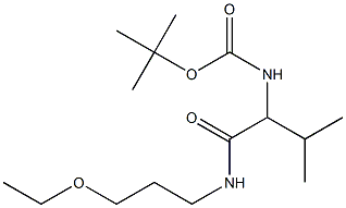 tert-butyl N-{1-[(3-ethoxypropyl)carbamoyl]-2-methylpropyl}carbamate Struktur