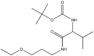 tert-butyl N-{1-[(3-ethoxypropyl)carbamoyl]-2-methylpropyl}carbamate 结构式