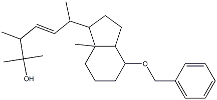 6-(4-Benzyloxy-7a-methyl-octahydro-inden-1-yl)-2,3-dimethyl-hept-4-en-2-ol 化学構造式