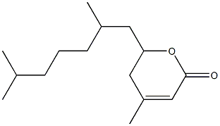 6-(2,6-dimethylheptyl)-4-methyl-5,6-dihydropyran-2-one Structure