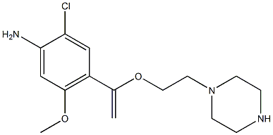 2-CHLORO-5-METHOXY-4-(1-(2-(PIPERAZIN-1-YL)ETHOXY)VINYL)BENZENAMINE