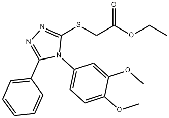 Acetic  acid,  2-[[4-(3,4-dimethoxyphenyl)-5-phenyl-4H-1,2,4-triazol-3-yl]thio]-,  ethyl  ester|