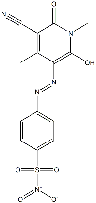 3-Pyridinecarbonitrile,  1,2-dihydro-6-hydroxy-1,4-dimethyl-5-[2-[4-(nitrosulfonyl)phenyl]diazenyl]-2-oxo-