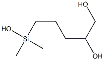 1,2-Pentanediol,  5-(hydroxydimethylsilyl)- Structure