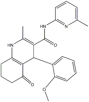 4-(2-methoxyphenyl)-2-methyl-N-(6-methylpyridin-2-yl)-5-oxo-1,4,5,6,7,8-hexahydroquinoline-3-carboxamide