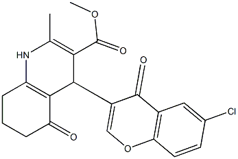 methyl 4-(6-chloro-4-oxo-4H-chromen-3-yl)-2-methyl-5-oxo-1,4,5,6,7,8-hexahydro-3-quinolinecarboxylate