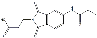 3-[5-(isobutyrylamino)-1,3-dioxo-1,3-dihydro-2H-isoindol-2-yl]propanoic acid 结构式