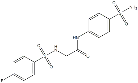 N-[4-(aminosulfonyl)phenyl]-2-{[(4-fluorophenyl)sulfonyl]amino}acetamide Structure