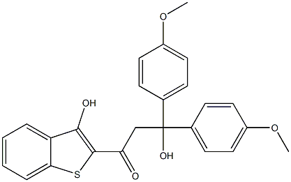 3-hydroxy-1-(3-hydroxy-1-benzothien-2-yl)-3,3-bis(4-methoxyphenyl)-1-propanone Structure