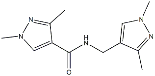 N-[(1,3-dimethyl-1H-pyrazol-4-yl)methyl]-1,3-dimethyl-1H-pyrazole-4-carboxamide,,结构式