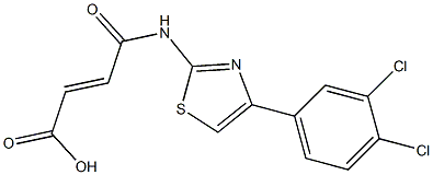 4-{[4-(3,4-dichlorophenyl)-1,3-thiazol-2-yl]amino}-4-oxo-2-butenoic acid 化学構造式