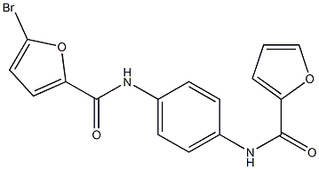 5-bromo-N-[4-(2-furoylamino)phenyl]-2-furamide 结构式