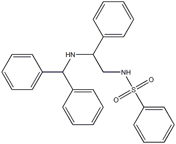 N-{2-[(diphenylmethyl)amino]-2-phenylethyl}benzenesulfonamide 结构式