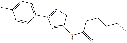 N-[4-(4-methylphenyl)-1,3-thiazol-2-yl]hexanamide Struktur