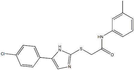 2-{[5-(4-chlorophenyl)-1H-imidazol-2-yl]sulfanyl}-N-(3-methylphenyl)acetamide Structure