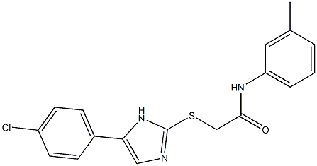 2-{[5-(4-chlorophenyl)-1H-imidazol-2-yl]sulfanyl}-N-(3-methylphenyl)acetamide|