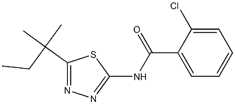 2-chloro-N-(5-tert-pentyl-1,3,4-thiadiazol-2-yl)benzamide,,结构式