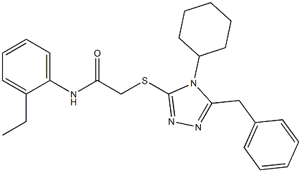 2-[(5-benzyl-4-cyclohexyl-4H-1,2,4-triazol-3-yl)sulfanyl]-N-(2-ethylphenyl)acetamide