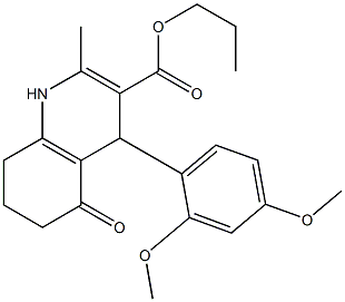 propyl 4-(2,4-dimethoxyphenyl)-2-methyl-5-oxo-1,4,5,6,7,8-hexahydro-3-quinolinecarboxylate