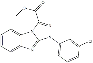 methyl 1-(3-chlorophenyl)-1H-[1,2,4]triazolo[4,3-a]benzimidazole-3-carboxylate 化学構造式