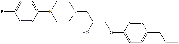 1-[4-(4-fluorophenyl)piperazin-1-yl]-3-(4-propylphenoxy)propan-2-ol Structure