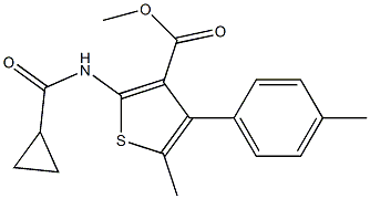 methyl 2-[(cyclopropylcarbonyl)amino]-5-methyl-4-(4-methylphenyl)-3-thiophenecarboxylate|