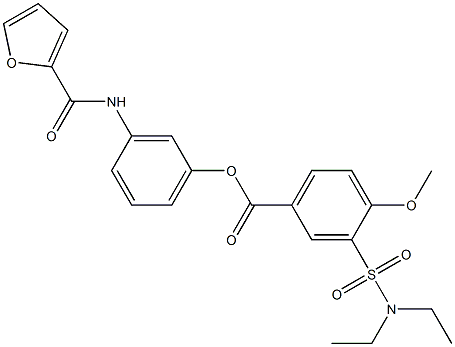 3-(2-furoylamino)phenyl 3-[(diethylamino)sulfonyl]-4-methoxybenzoate,,结构式