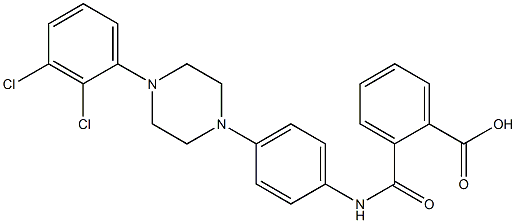 2-({4-[4-(2,3-dichlorophenyl)-1-piperazinyl]anilino}carbonyl)benzoic acid Structure