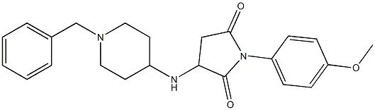 3-[(1-benzyl-4-piperidinyl)amino]-1-(4-methoxyphenyl)-2,5-pyrrolidinedione,,结构式