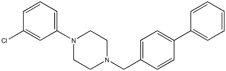 1-([1,1'-biphenyl]-4-ylmethyl)-4-(3-chlorophenyl)piperazine Structure