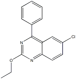 6-chloro-2-(ethyloxy)-4-phenylquinazoline,,结构式