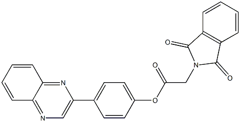 4-(2-quinoxalinyl)phenyl (1,3-dioxo-1,3-dihydro-2H-isoindol-2-yl)acetate Structure