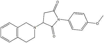 3-(3,4-dihydro-2(1H)-isoquinolinyl)-1-(4-methoxyphenyl)-2,5-pyrrolidinedione Structure