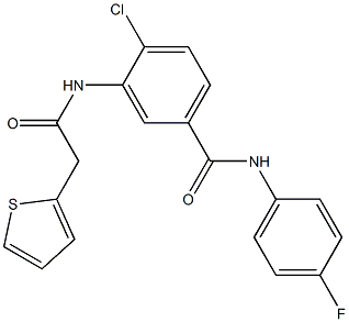 4-chloro-N-(4-fluorophenyl)-3-[(2-thienylacetyl)amino]benzamide 化学構造式