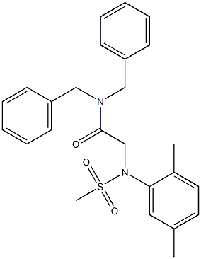 N,N-dibenzyl-2-[2,5-dimethyl(methylsulfonyl)anilino]acetamide