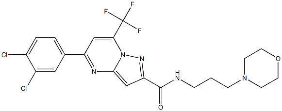 5-(3,4-dichlorophenyl)-N-[3-(4-morpholinyl)propyl]-7-(trifluoromethyl)pyrazolo[1,5-a]pyrimidine-2-carboxamide Structure