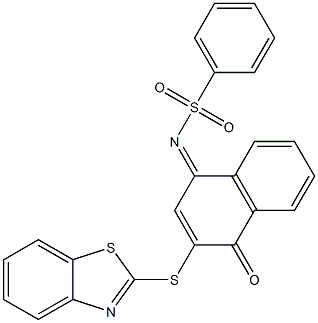 N-(3-(1,3-benzothiazol-2-ylsulfanyl)-4-oxo-1(4H)-naphthalenylidene)benzenesulfonamide Structure