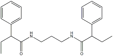 2-phenyl-N-{3-[(2-phenylbutanoyl)amino]propyl}butanamide Struktur