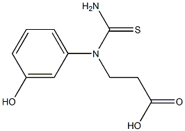 3-[(aminocarbothioyl)-3-hydroxyanilino]propanoic acid Structure